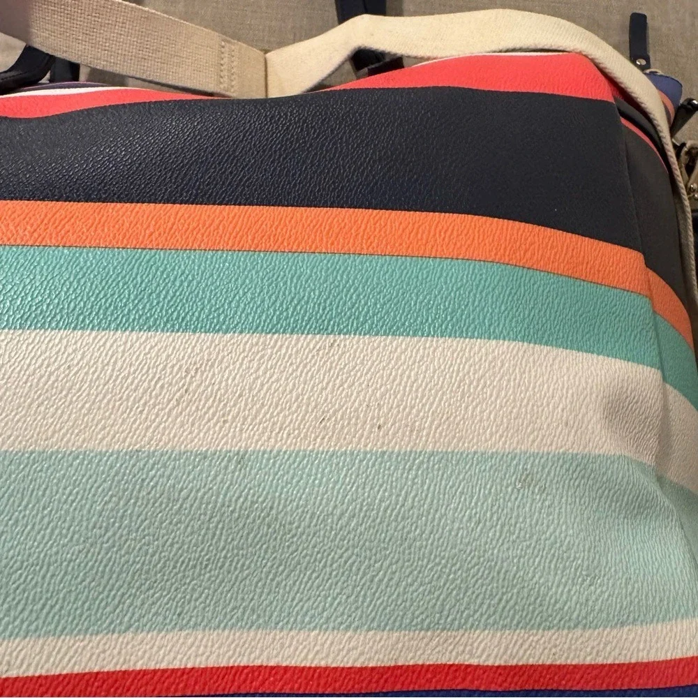 Kate Spade Laurel Way Striped Beach Tote Shoulder Baby Diaper Bag  Multicolor